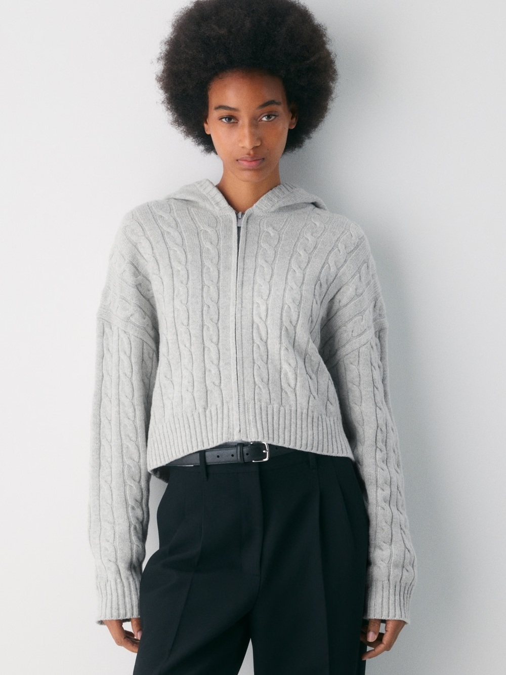 Sunday Best Octavia Zip Hoodie in Gray - L